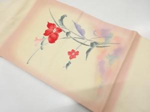 花模様織り出し　名古屋帯